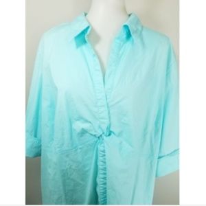Lane Bryant Womens Twisted Top Blouse 26/28